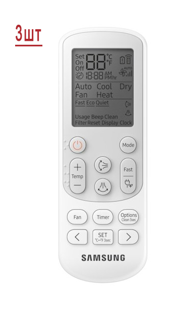 Мульти сплит-система на 3 комнаты Samsung Free Match AJ068TXJ3KH/EA/AJ025TNTDKH/EA*3