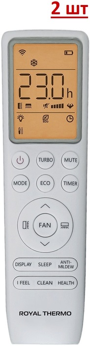 Мульти сплит-система на 2 комнаты Royal Thermo RTFMO-18HN8/RTFMI-09HN8/white*2
