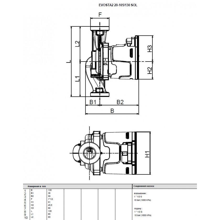 Насос циркуляционный бытовой DAB EVOSTA2 20-105/130 SOL