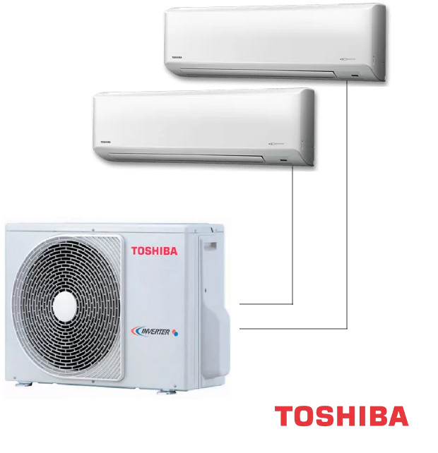 Внешний блок мульти сплит-системы на 2 комнаты Toshiba RAS-2M18G3AVG-E