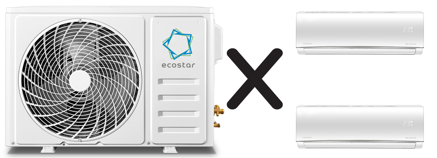 Внешний блок мульти сплит-системы на 2 комнаты ECOSTAR Ray Multi Free Match  KVS-2FM14ST