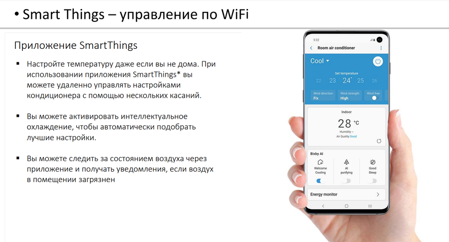 Кондиционер Samsung Wind Free Mass Geo AR18BSFAMWKNER