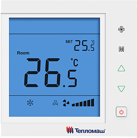 Настенный фанкойл до 8 кВт Тепломаш КЭВ-12Ф4ПМ