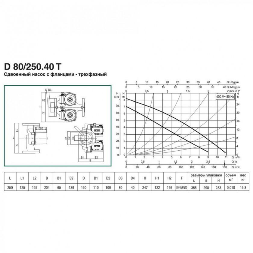 Насос циркуляционный бытовой DAB D 80/250.40 T