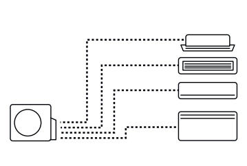 Внешний блок мульти сплит-системы на 4 комнаты Haier Free match  4U85S2SR5FA