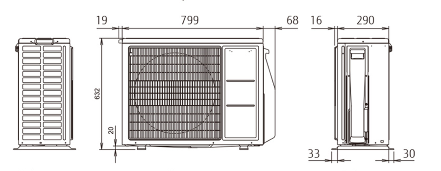 Внешний блок мульти сплит-системы на 2 комнаты Fujitsu Free match  AOYG18KBTA2