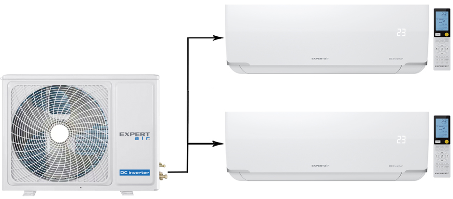 Мульти сплит система EXPERTAIR Multi proff ZACM-IE/2/14NPZ/ZAC-MIE/PR09NPZ*2