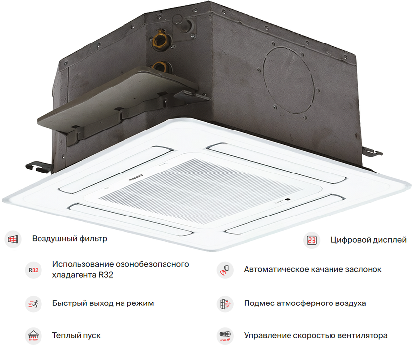 Кассетный внутренний блок мульти сплит-системы Kentatsu KMZA25HZRN1/KPU65-D