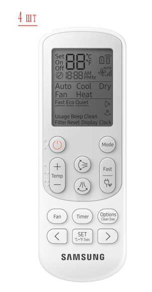 Мульти сплит-система на 4 комнаты Samsung Free Match AJ080TXJ4KH/EA/AJ025TNTDKH/EA*4