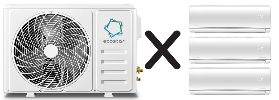 Внешний блок мульти сплит-системы на 3 комнаты ECOSTAR Ray Multi Free Match  KVS-3FM24ST